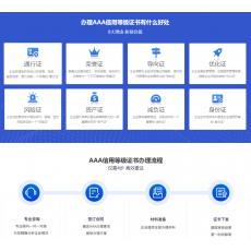 企业AAA信用等级证书（8证一铜牌）